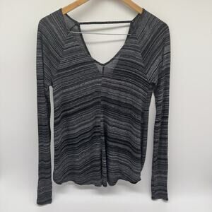 Abercrombie & Fitch Woman’s Y2K XS Black Long Sleeve Cross Back Top